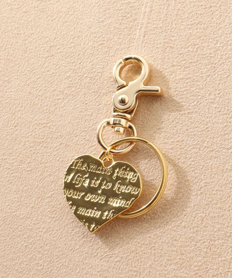 NOLLEY'S「MESSAGE HEART KEY CHARM(メッセージキーチャーム）」|チャーム・キーホルダー|ゴールド