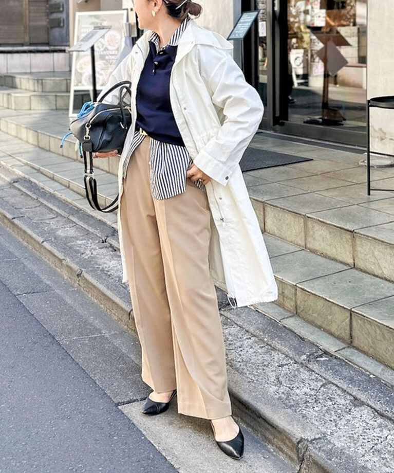 NOLLEY'S sophi「撥水タッサー HOOD COAT」|ダッフルコート|ホワイト