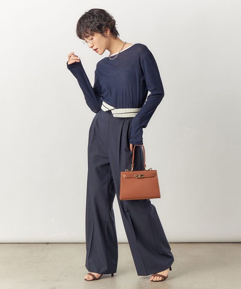 NOLLEY'S sophi「ウォッシャブル折り返しチノワイドパンツ」|その他|