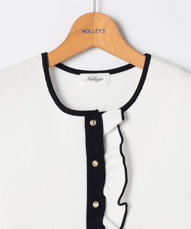 NOLLEY'S「《手洗い可能》《オールシーズン対応》フリル付きペプラムベスト」|ベスト・ジレ|