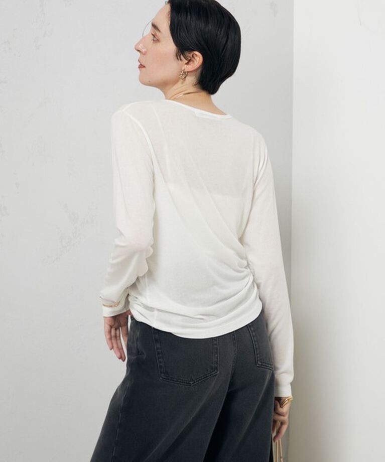 Rie Miller「【追加】シアーストレッチロンT」|Tシャツ・カットソー|