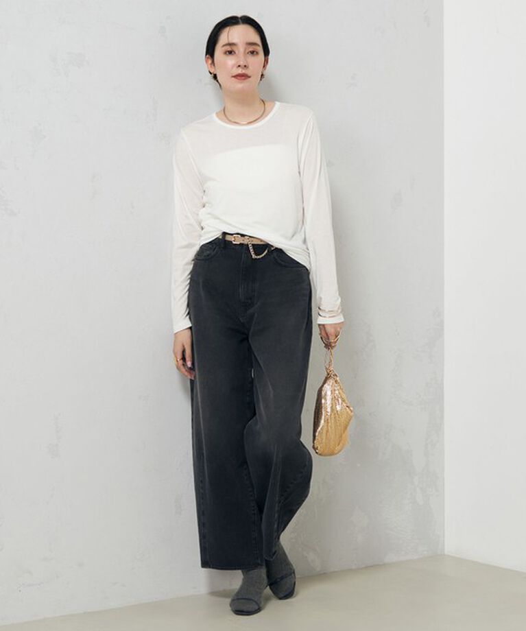 Rie Miller「【追加】シアーストレッチロンT」|Tシャツ・カットソー|