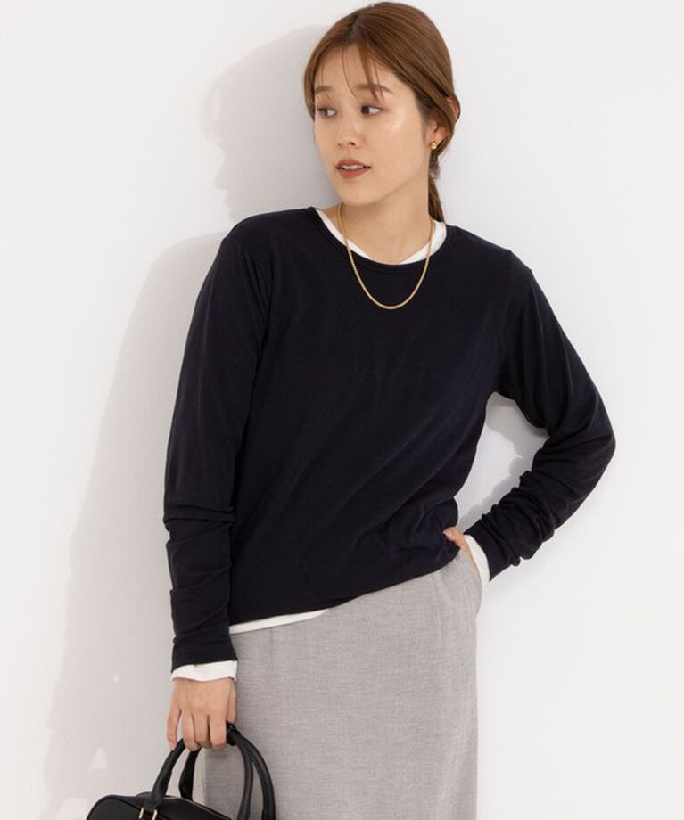 Rie Miller「【追加】シアーストレッチロンT」|Tシャツ・カットソー|