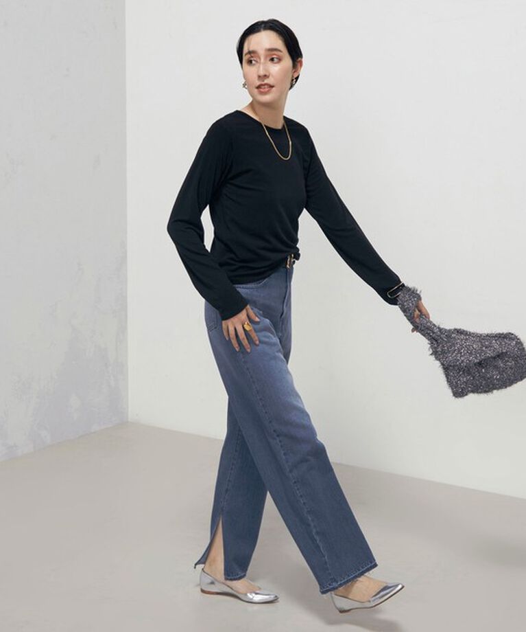 Rie Miller「【追加】シアーストレッチロンT」|Tシャツ・カットソー|
