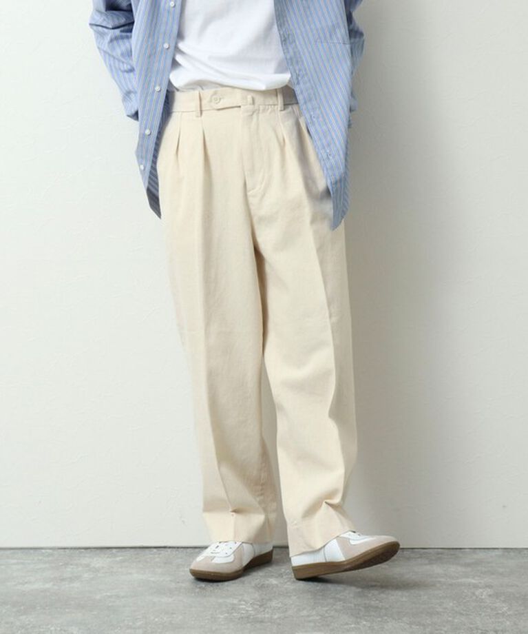 WORK ABOUT「NSOK デニム2タックワイドパンツ 25SS」|デニム|