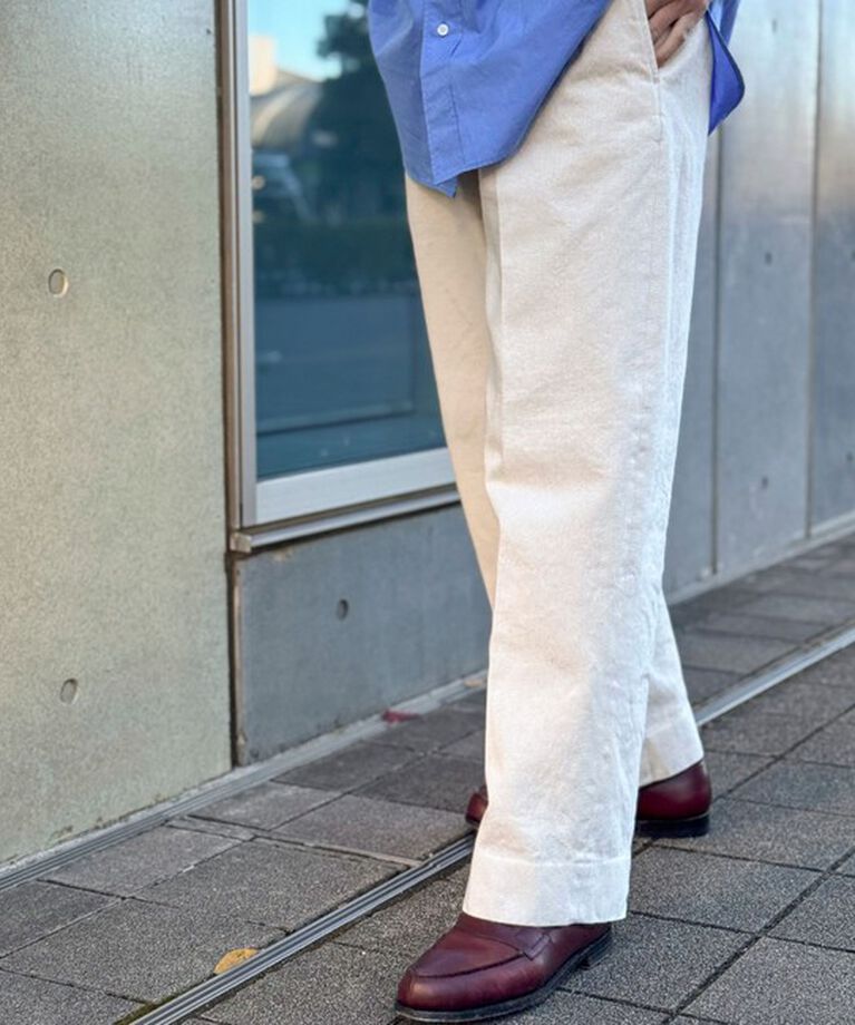 WORK ABOUT「NSOK デニム2タックワイドパンツ 25SS」|デニム|