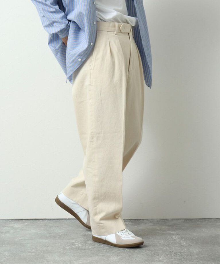 WORK ABOUT「NSOK デニム2タックワイドパンツ 25SS」|デニム|