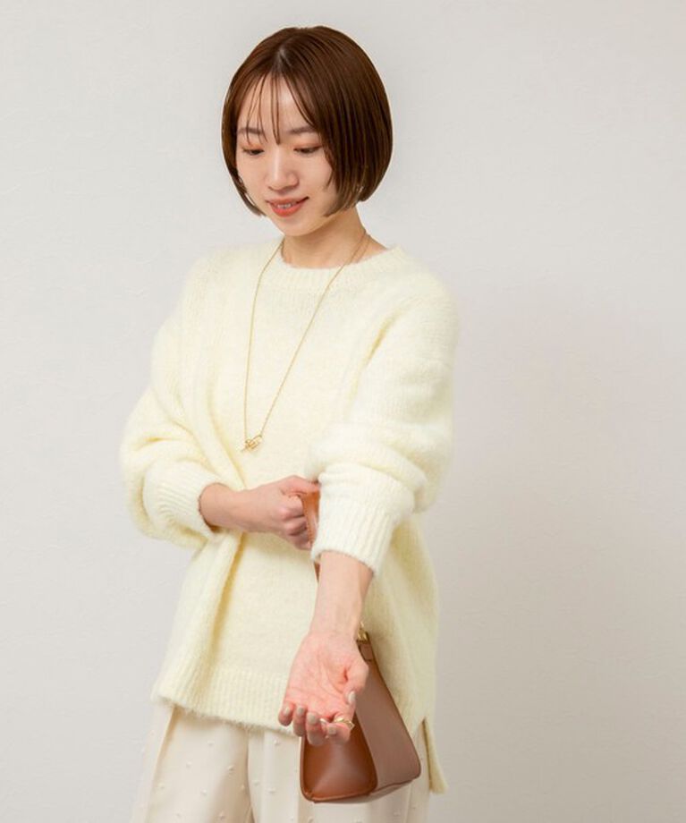 NOLLEY'S「《手洗い可能》バルキーゆったりクルーネックプルオーバーニット」|ニット・セーター|