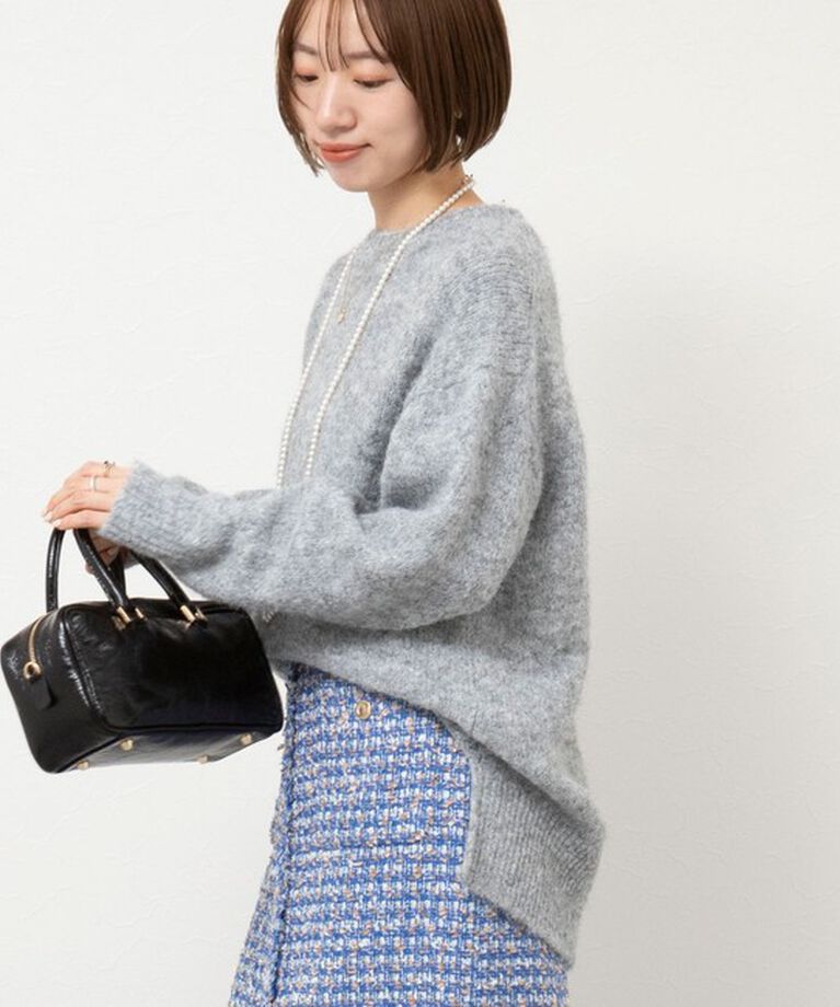 NOLLEY'S「《手洗い可能》バルキーゆったりクルーネックプルオーバーニット」|ニット・セーター|