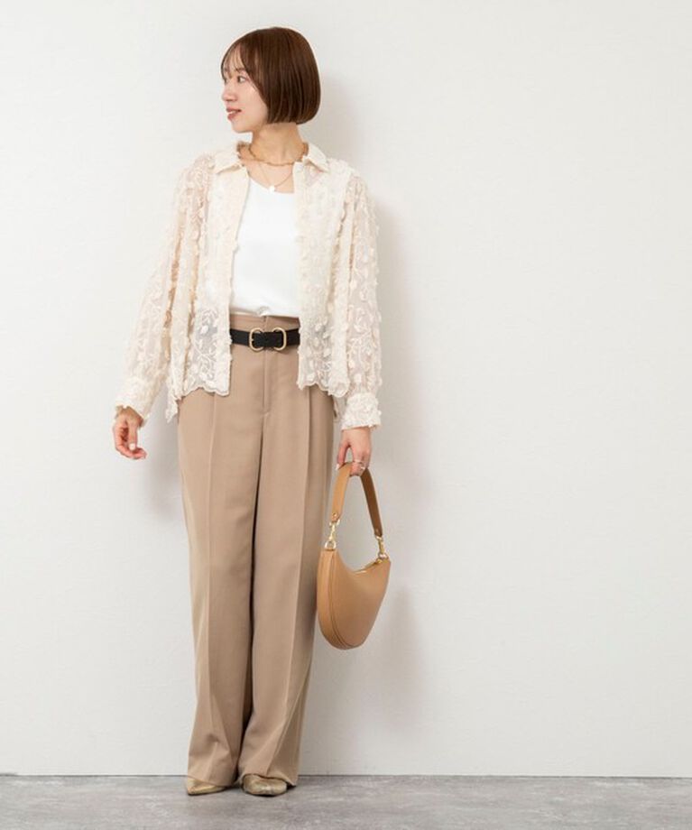 NOLLEY'S「ウォッシャブルチュール刺繍衿付きブラウス」|シャツ・ブラウス|