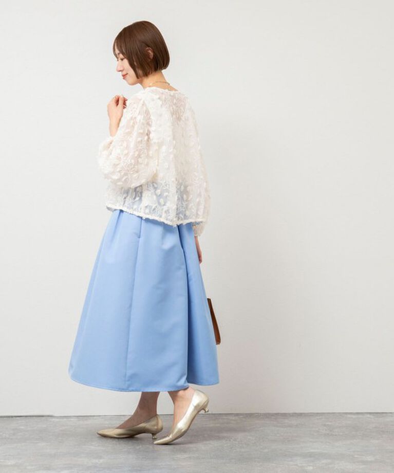 NOLLEY'S「ウォッシャブルチュール刺繍羽織ブラウス」|シャツ・ブラウス|