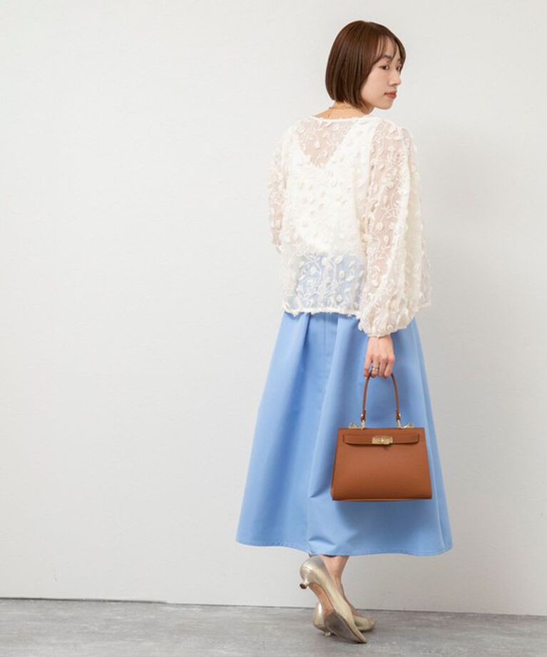 NOLLEY'S「ウォッシャブルチュール刺繍羽織ブラウス」|シャツ・ブラウス|
