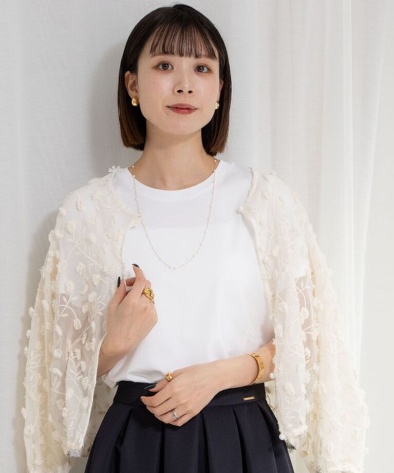 NOLLEY'S「ウォッシャブルチュール刺繍羽織ブラウス」|シャツ・ブラウス|
