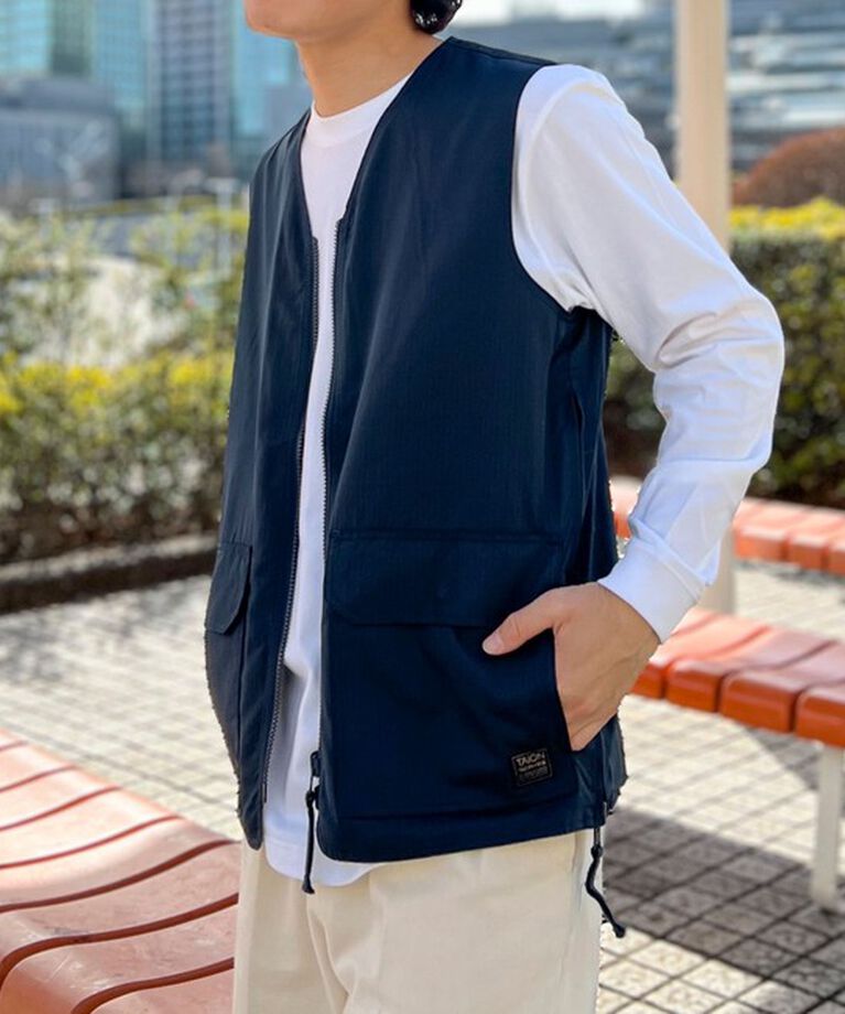 NOLLEY'S goodman「【TAION/タイオン】ノンダウン ミリタリー リバーシブル Vネックベスト 25SS」|ベスト・ジレ|