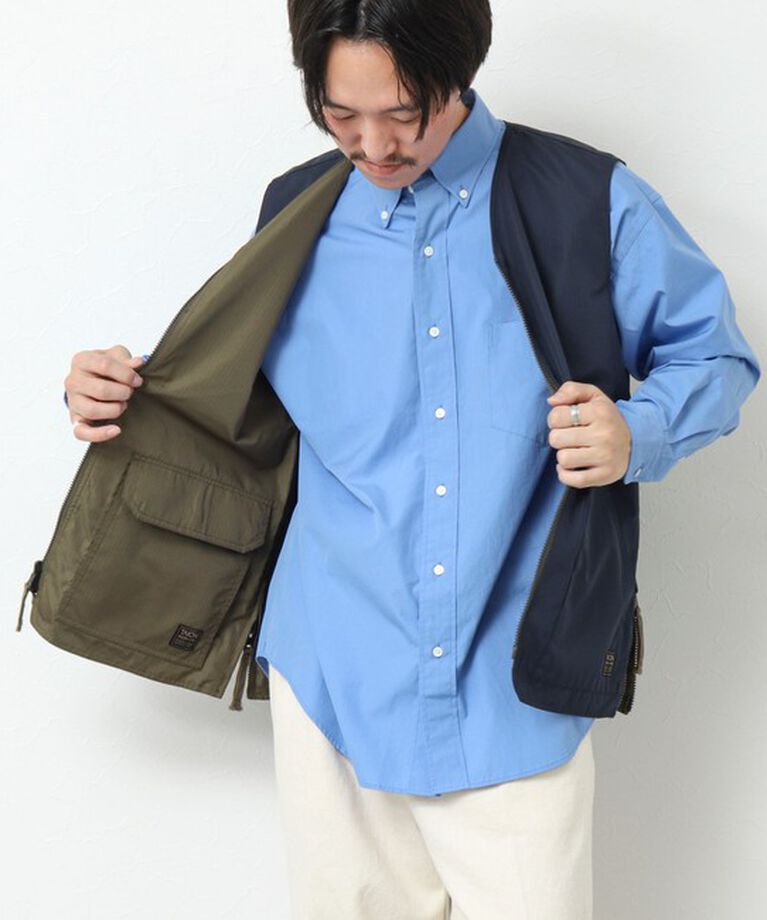 NOLLEY'S goodman「【TAION/タイオン】ノンダウン ミリタリー リバーシブル Vネックベスト 25SS」|ベスト・ジレ|