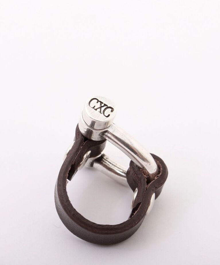 NOLLEY'S「【CXC /シーエックスシー】leather combi ringレザーコンビリング」|リング|