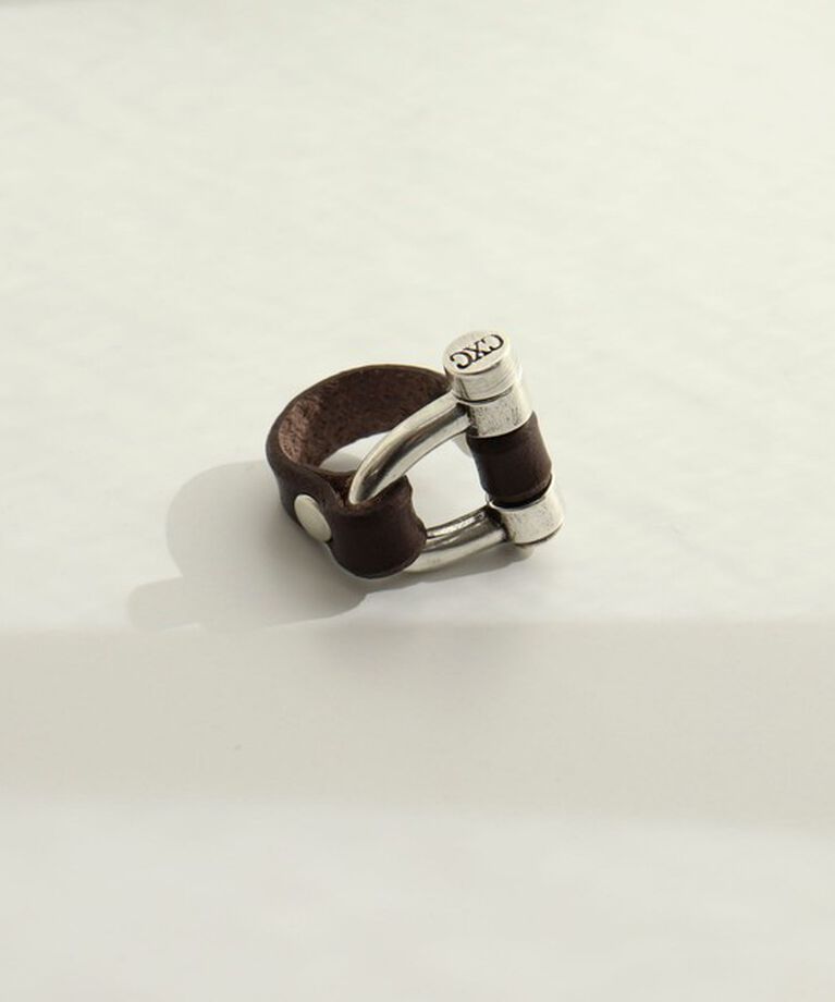 NOLLEY'S「【CXC /シーエックスシー】leather combi ringレザーコンビリング」|リング|