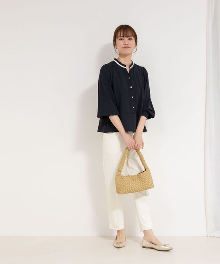 NOLLEY'S「《セットアップ対応》ウォッシャブルニットジョーゼット/ピンヘッドイージースリムパンツ」|その他|