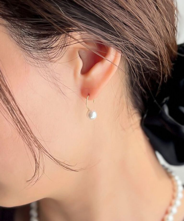 grace grace「【grace grace/グラスグラス】シェルパールフックピアス」|ピアス|