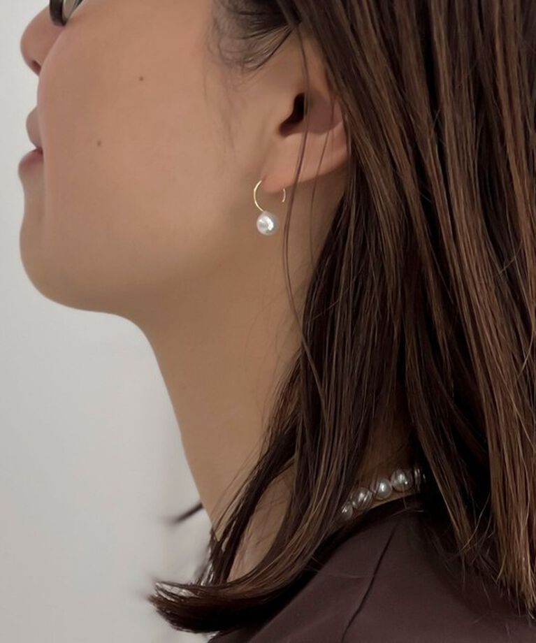 grace grace「【grace grace/グラスグラス】シェルパールフックピアス」|ピアス|