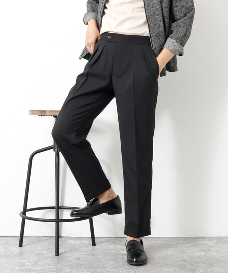 WORK ABOUT「NSN アジャスター付2タックスラックス 25SS」|スラックス|ブラック