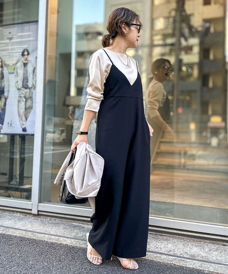 Rie Miller「《セットアップ対応》【PR林☆別注アイテム】ウォッシャブルエアーシャークオールインワン」|オールインワン|