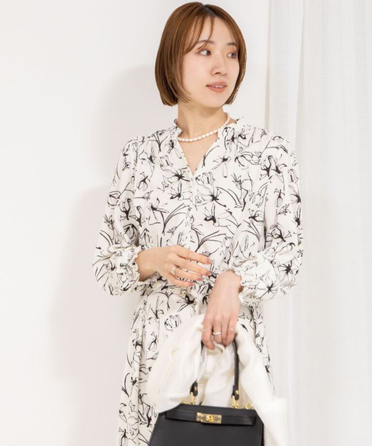 NOLLEY'S sophi「ウォッシャブルジョーゼットフレアワンピース」|ワンピース|