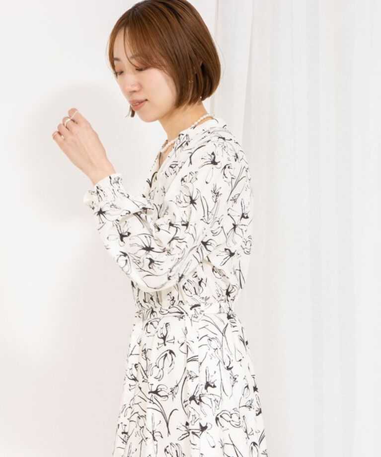 NOLLEY'S sophi「ウォッシャブルジョーゼットフレアワンピース」|ワンピース|