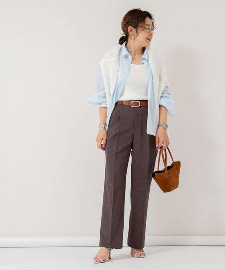 NOLLEY'S「【PR林☆別注カラーあり】ウォッシャブルツイルストレッチ愛されワイドパンツ」|その他|