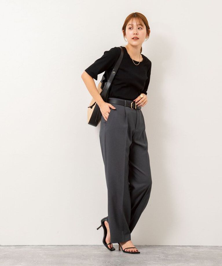 NOLLEY'S「【PR林☆別注カラーあり】ウォッシャブルツイルストレッチ愛されワイドパンツ」|その他|