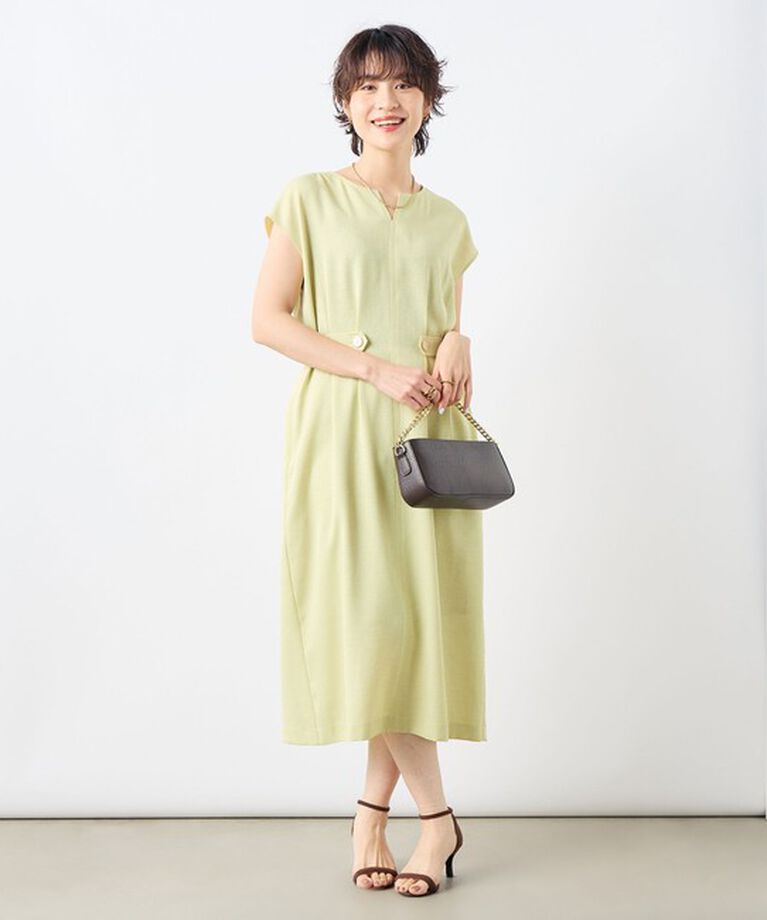 NOLLEY'S sophi「ウォッシャブル麻調タックコクーンワンピース」|ワンピース|