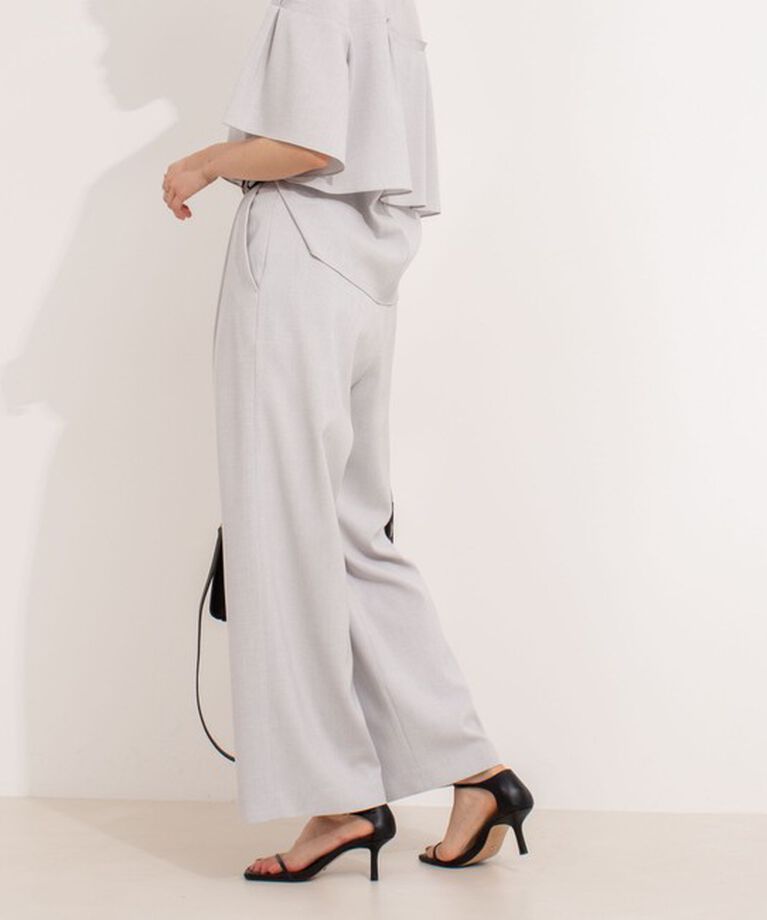 NOLLEY'S「《セットアップ対応》ウォッシャブル麻調タックワイドパンツ」|その他|