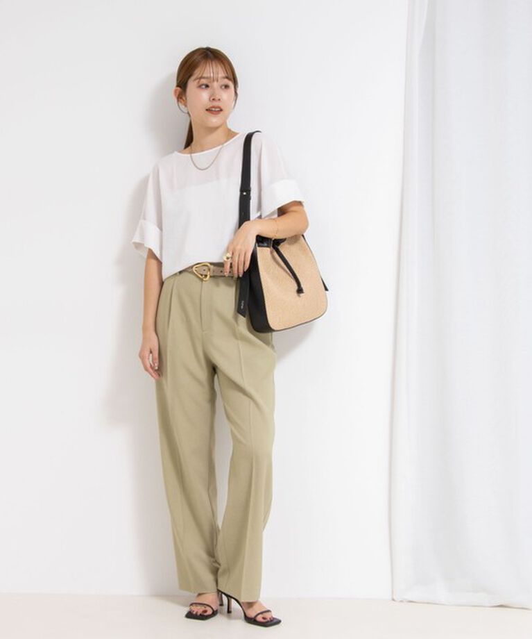 NOLLEY'S「【松葉☆別注アイテム】《セットアップ対応》エアリージョーゼットWカフスブラウス」|シャツ・ブラウス|