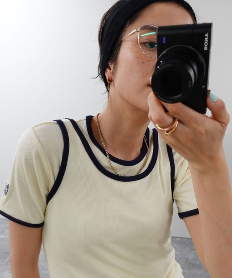 NOLLEY'S「【MAQWEL/マクウェル】リンガーリブ半袖Tシャツ」|Tシャツ・カットソー|