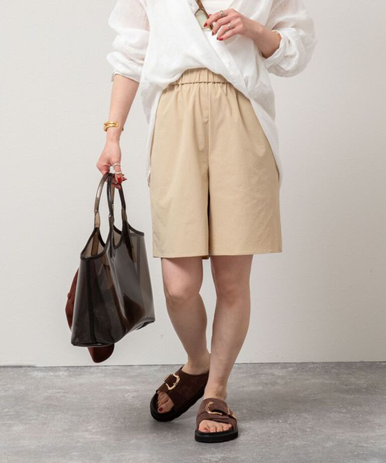 NOLLEY'S「《高機能/セットアップ対応》ウォッシャブルラッシュガードショートパンツ」|その他|ベージュ