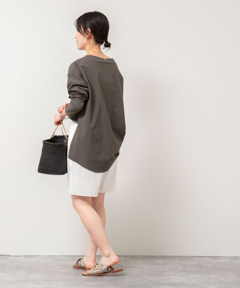 NOLLEY'S「《高機能/セットアップ対応》ウォッシャブルラッシュガードボートネックシャツ」|シャツ・ブラウス|