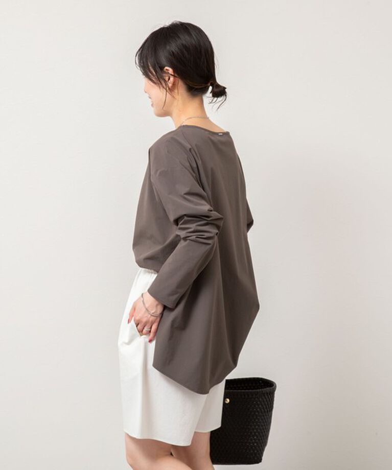 NOLLEY'S「《高機能/セットアップ対応》ウォッシャブルラッシュガードボートネックシャツ」|シャツ・ブラウス|