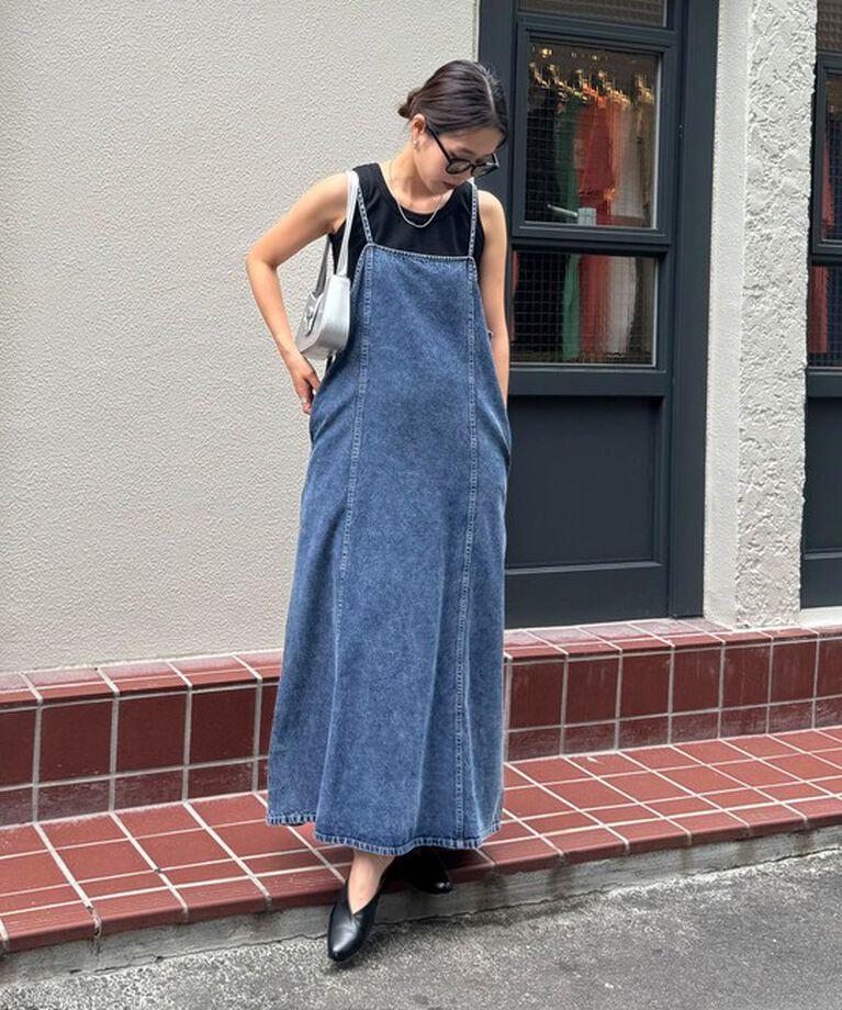 fredy emue「【新色登場】リボンデニムキャミワンピース」|ワンピース|