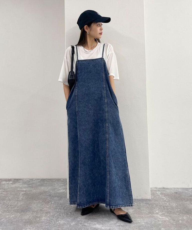 fredy emue「【新色登場】リボンデニムキャミワンピース」|ワンピース|