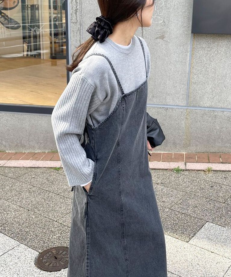 fredy emue「【新色登場】リボンデニムキャミワンピース」|ワンピース|