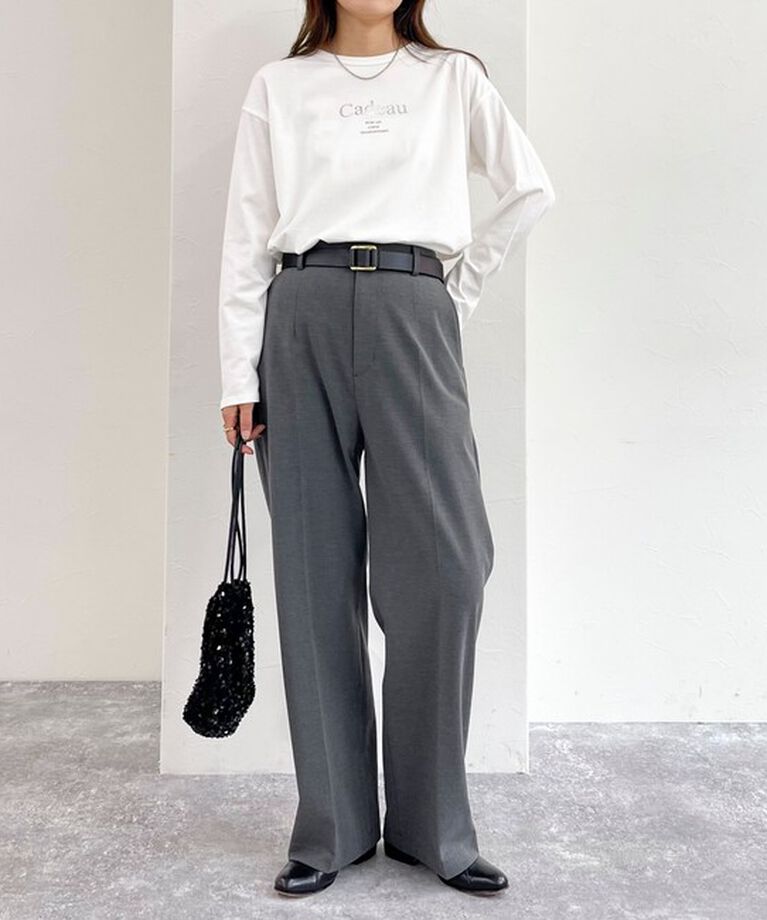 fredy emue「箔プリントシルケットロンTシャツ」|Tシャツ・カットソー|