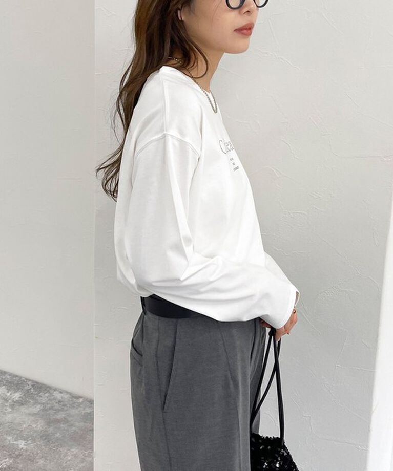 fredy emue「箔プリントシルケットロンTシャツ」|Tシャツ・カットソー|