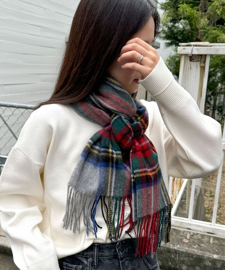 fredy emue「【TWEED MILL/ツイードミル】ウールチェックストール48」|ストール|