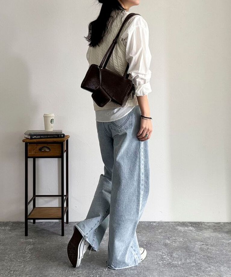 fredy emue「FR刺繍ケーブル柄ニットベスト」|ベスト・ジレ|
