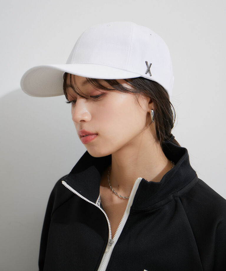 VIS「【BARZAR】 STUD LOGO OVER FIT BALL CAP」|キャップ・キャスケット|ホワイト(10)