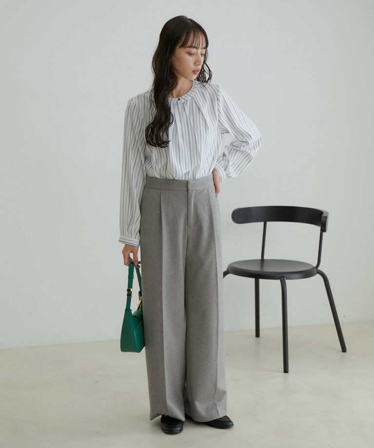 VIS「【WEB限定】フロントラッフルフリルブラウス」|シャツ・ブラウス|