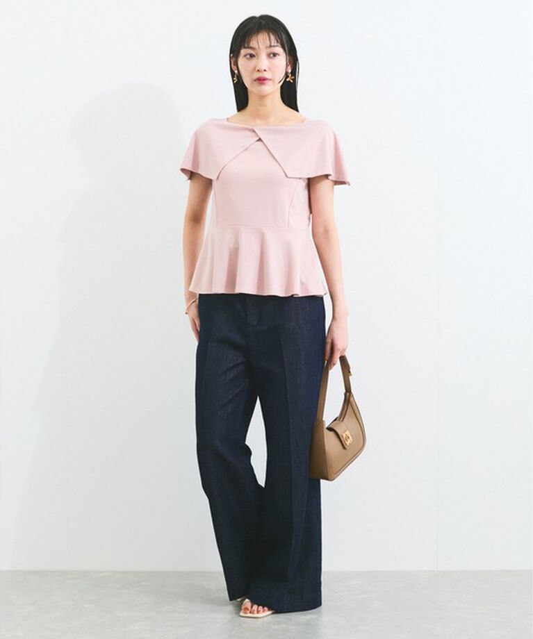 VIS「【WEB限定】ビッグカラーペプラムカットソー」|Tシャツ・カットソー|