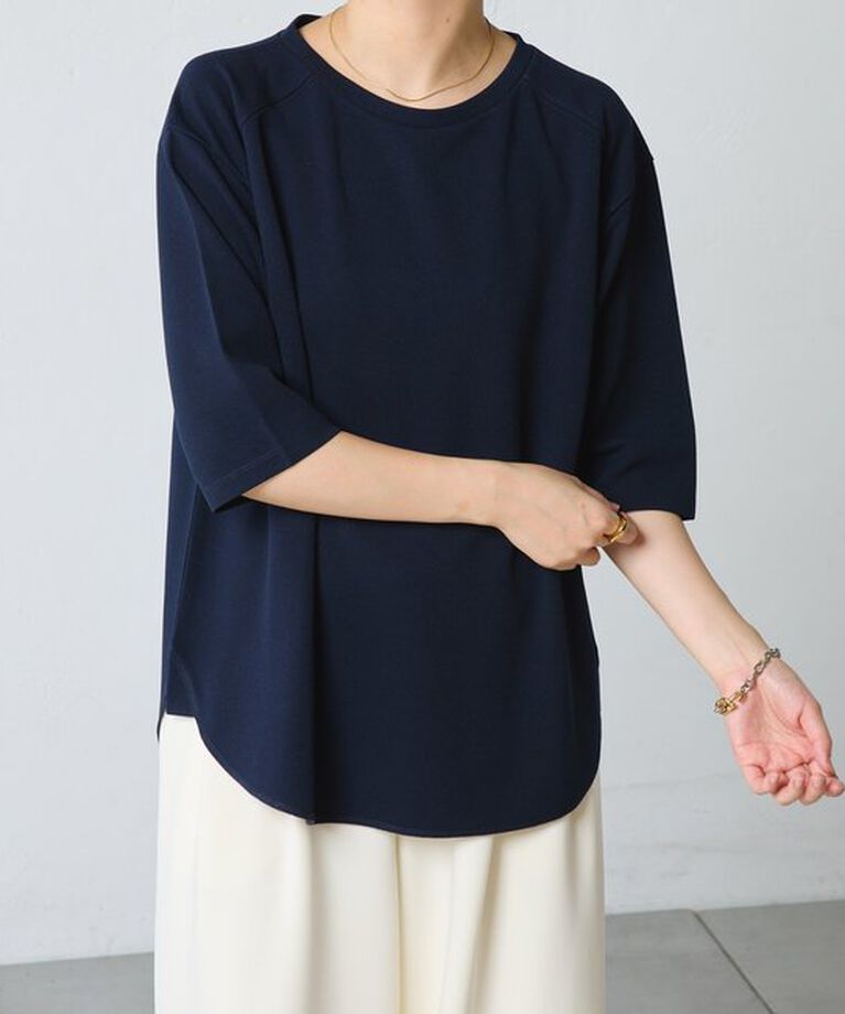  「ハーフスリーブジョーゼット半袖T」|Tシャツ・カットソー|
