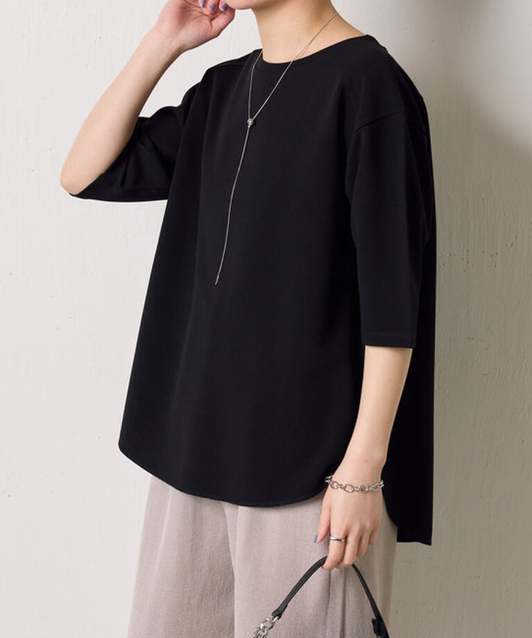  「ハーフスリーブジョーゼット半袖T」|Tシャツ・カットソー|