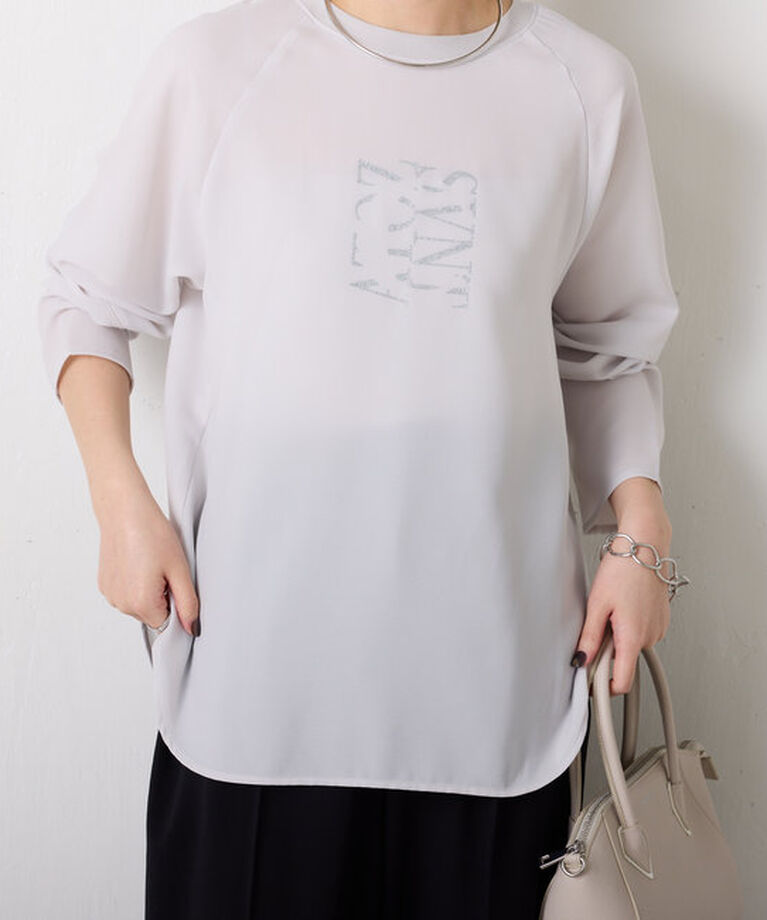  「2WAYラグランジョーゼットロンT」|Tシャツ・カットソー|ホワイト